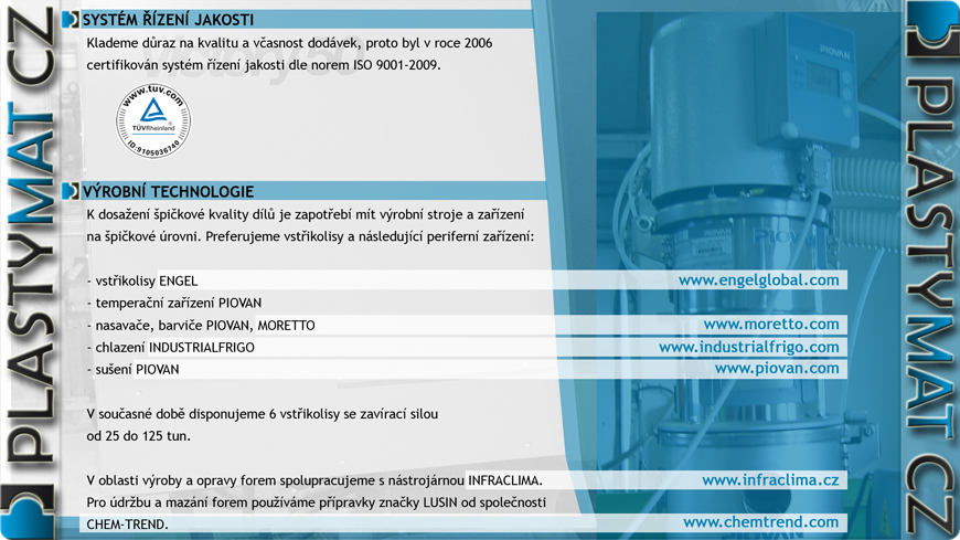 Výrobní technologie | ISO 9001-2009
